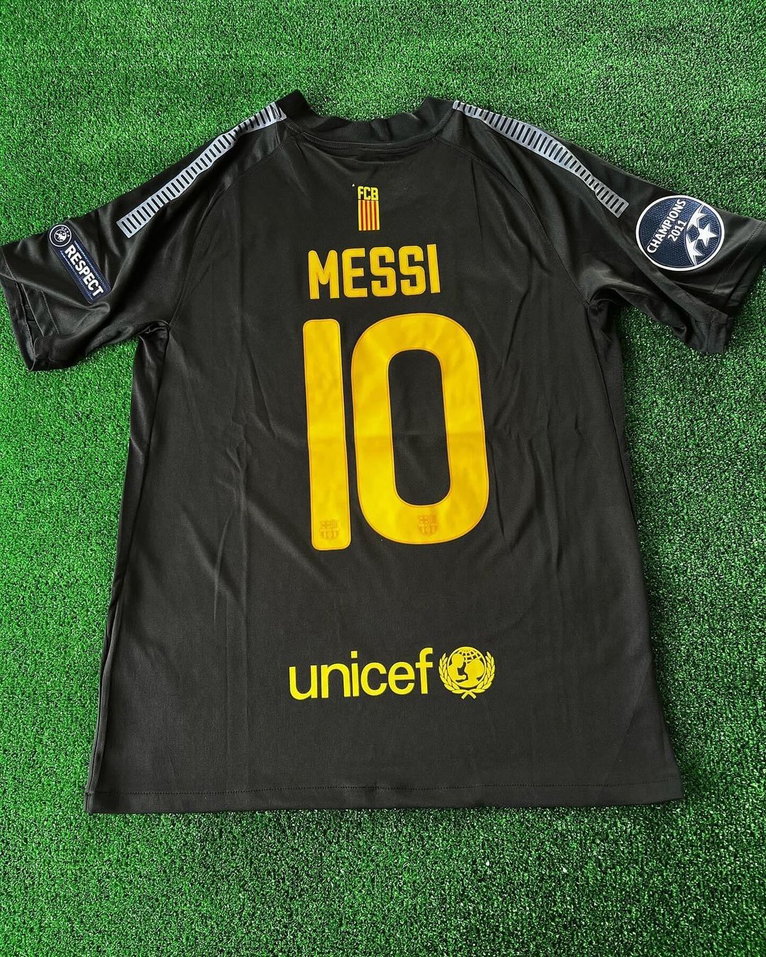 Lionel Messi Black Barcelona 2011/12 Retro Kit Jersey